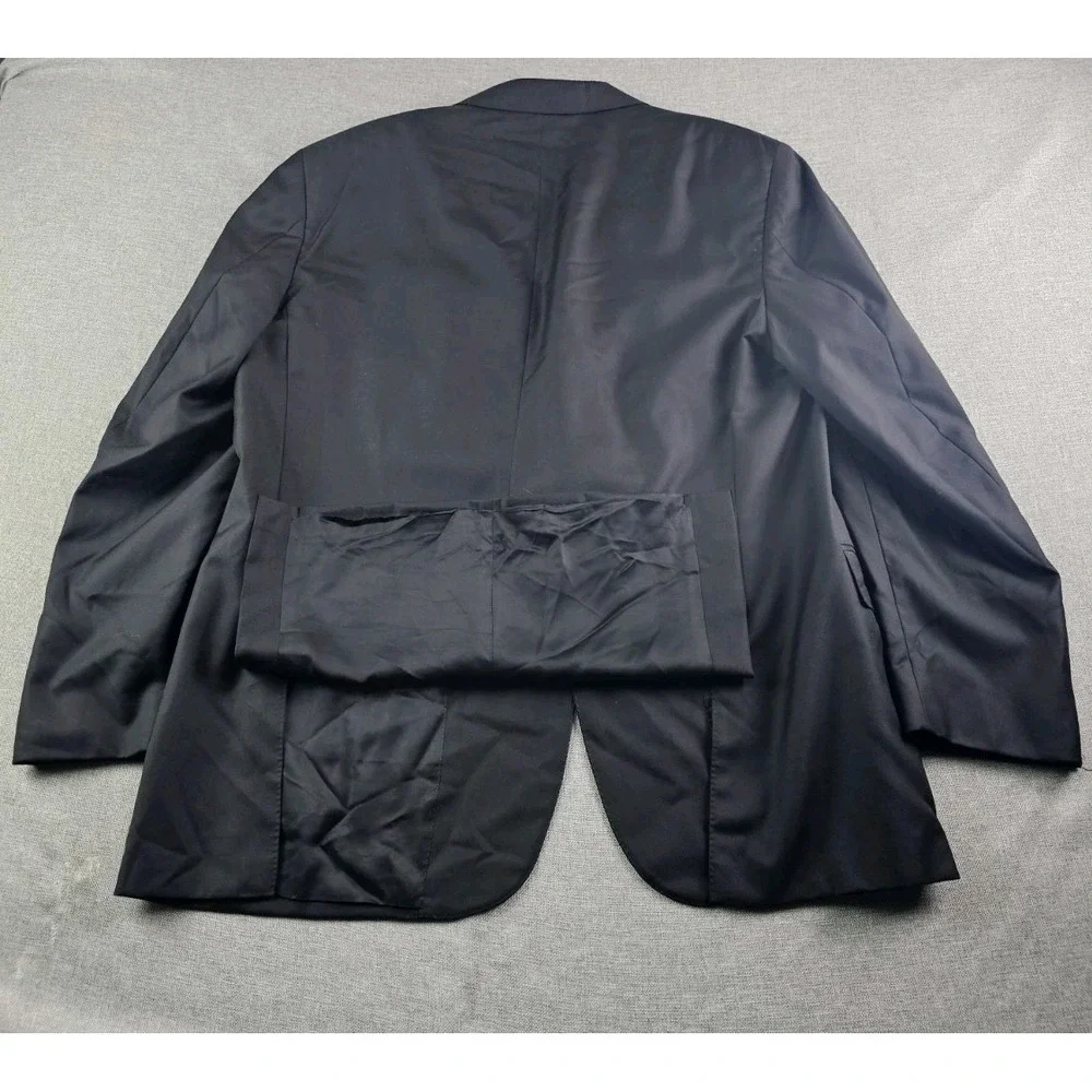 Canali 1934 Blazer Mens 46 R Black Wool Suit Jacket Designer Italy
